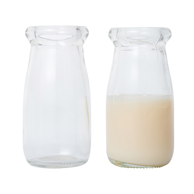 Glass Milk Bottle 100ml Pudding Jars and Bottles Hot Sale