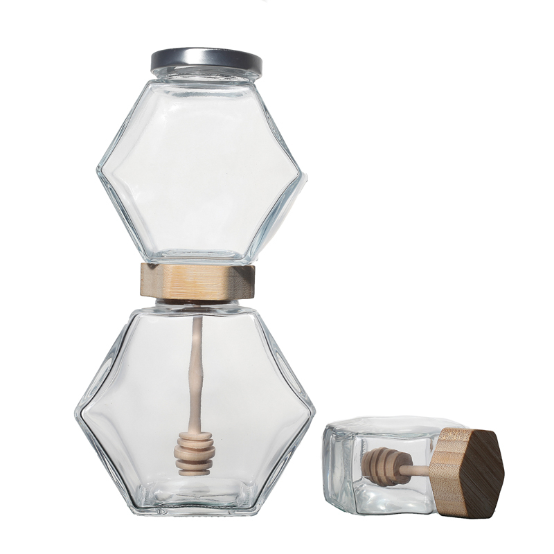 KDG Glassware Customized Wholesale 100ml 180ml 280ml 380ml Glass Honey Jars with Lids