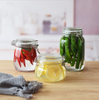 Clamp Empty Glass Food Packaging Jars Kitchenware Glass Container