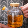 High Borosilicate Glass Cooking Oil Pot with Lids and Handle