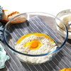 Clear Glass Round Bowl For Salad Fruit Vegetables