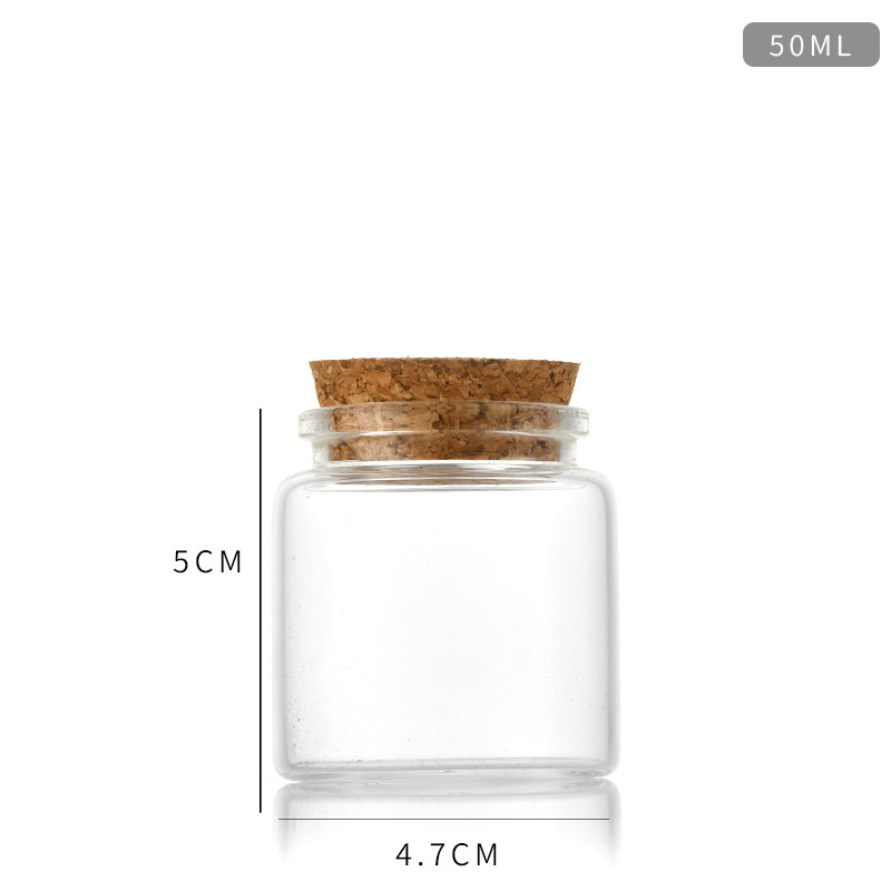 Borosilicate Glass Jar with Cork Canna bis Hemp Glass Jars