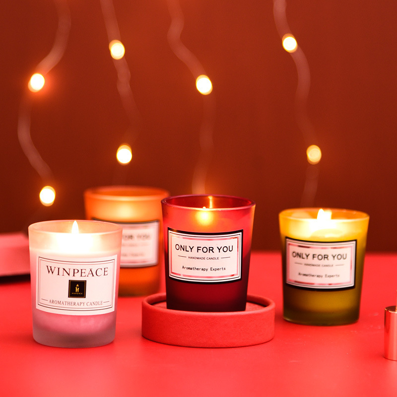 Colorful Handmade Natural Soy Wax Scented Candles Home Decoration