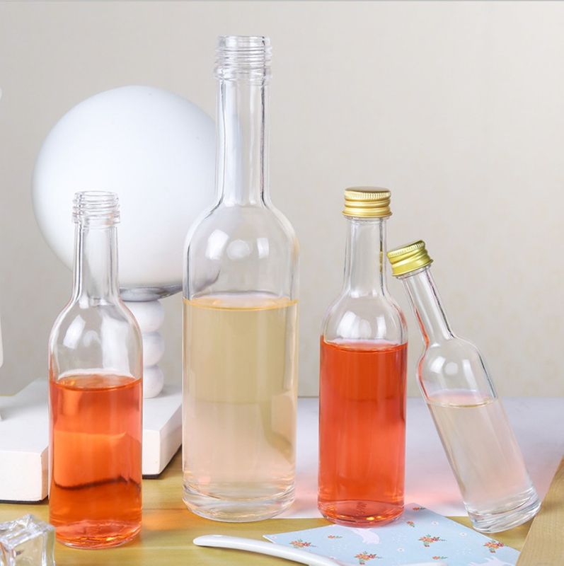 Transparent 100ml Portable Liquor Bottle Glass with Neck 