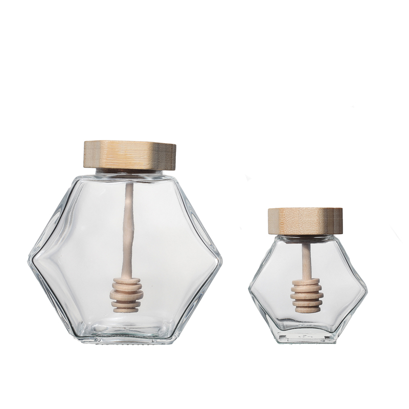 KDG Glassware Customized Wholesale 100ml 180ml 280ml 380ml Glass Honey Jars with Lids
