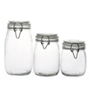 Clamp Empty Glass Food Packaging Jars Kitchenware Glass Container