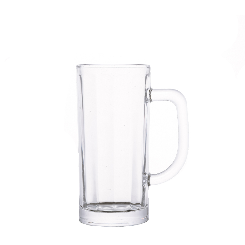 Normal Glass Water Cups Milk Bottles 320ml Glass Beverage Cup with Handle