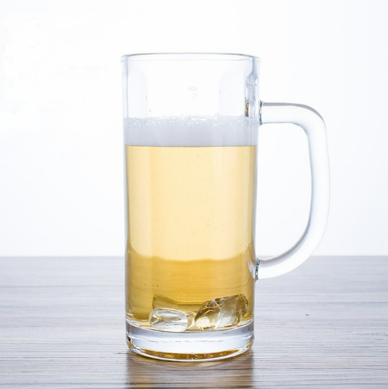 Normal Glass Water Cups Milk Bottles 320ml Glass Beverage Cup with Handle