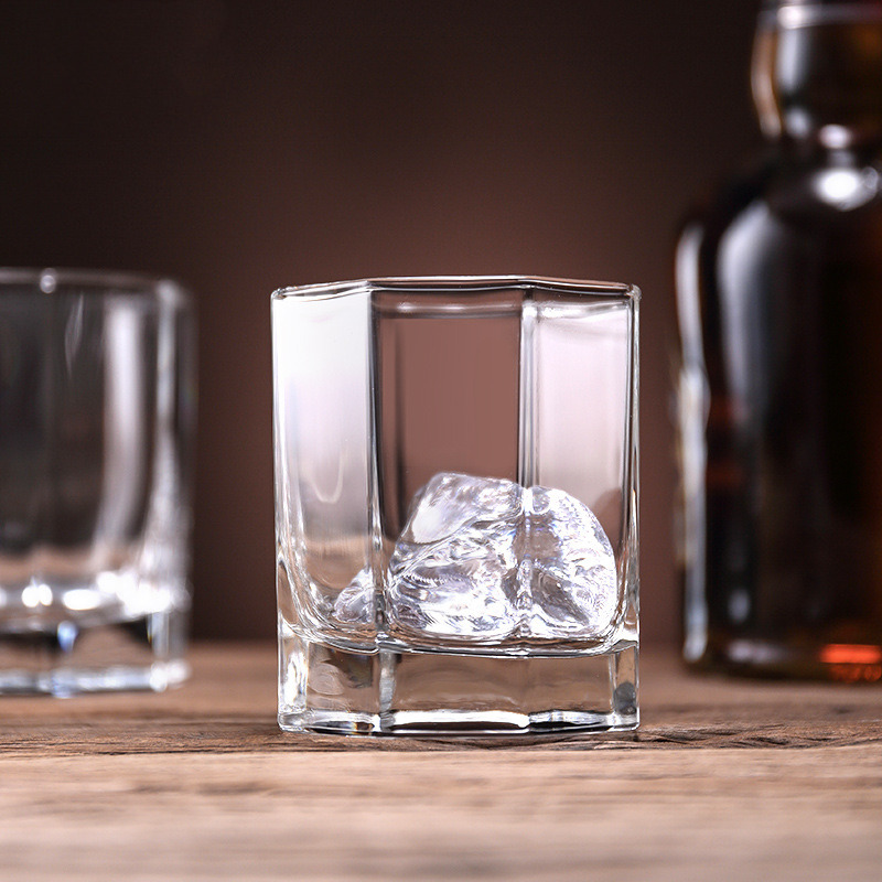 Hexagon Water Glass Tumbler 6oz Tea Coffee Milk Glasses