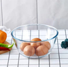 Clear Glass Round Bowl For Salad Fruit Vegetables