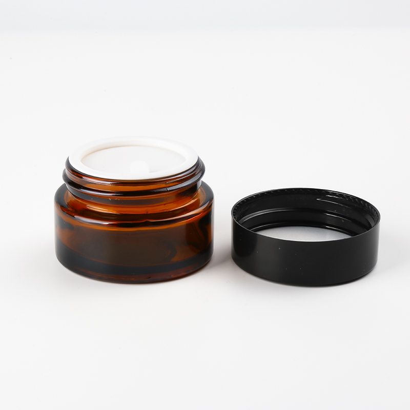 KDG Amber Cosmetic Glass Jar Packaging 6ml 10ml 20ml 70ml Custom Empty Glass Cream Cosmetic Jars