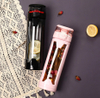 High Borosilicate 450ml Drinking Bottles with Reusable Straws