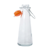 Glass Milk Juice Beverage Bottles With Sealed Handle Caps 500ml 1000ml