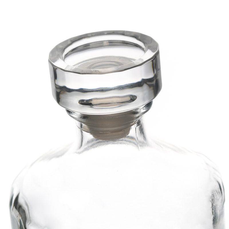 Glass Crystal 500ml Wine Bottles with Lid 