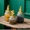 1000ml Cylinder Pumpkin Glass Packaging Jars with Lid
