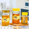 350ml 670ml Square Glass Honey Jars with Plastic Lid