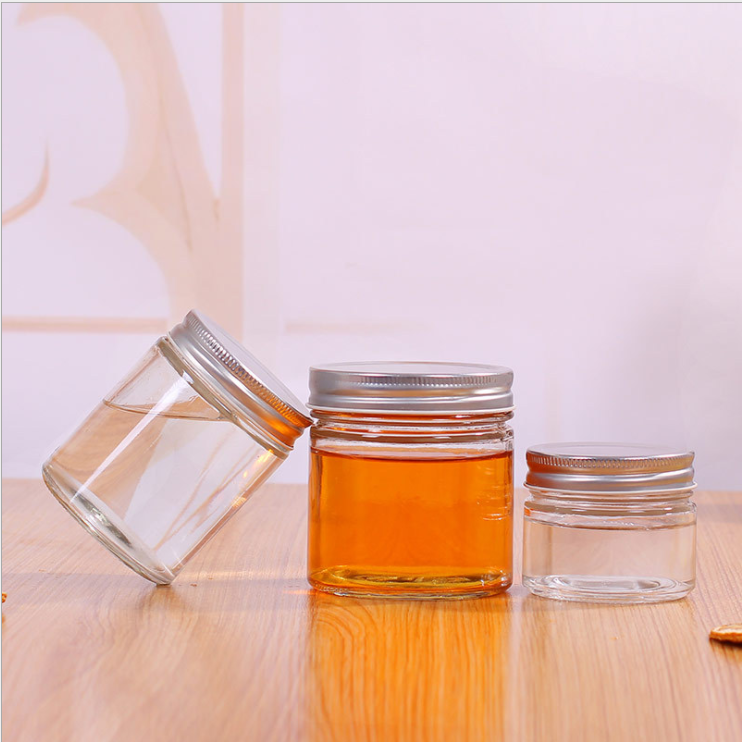 Custom Logo Cylinder Glass Jar with Screw Lids 180ml 280ml For Food