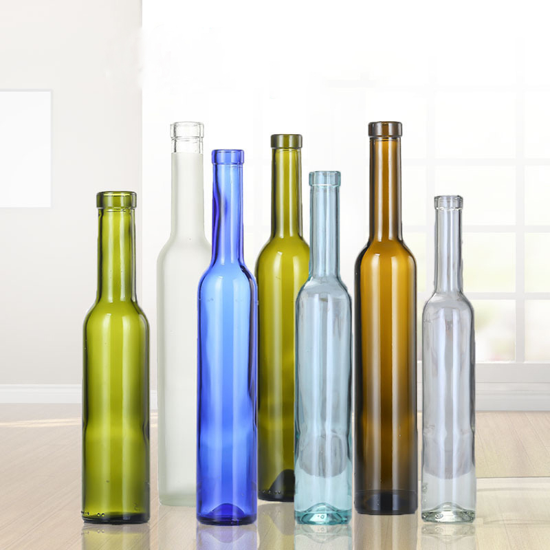 200ml 375ml Slim Glass Wine Bottles in Different Colors