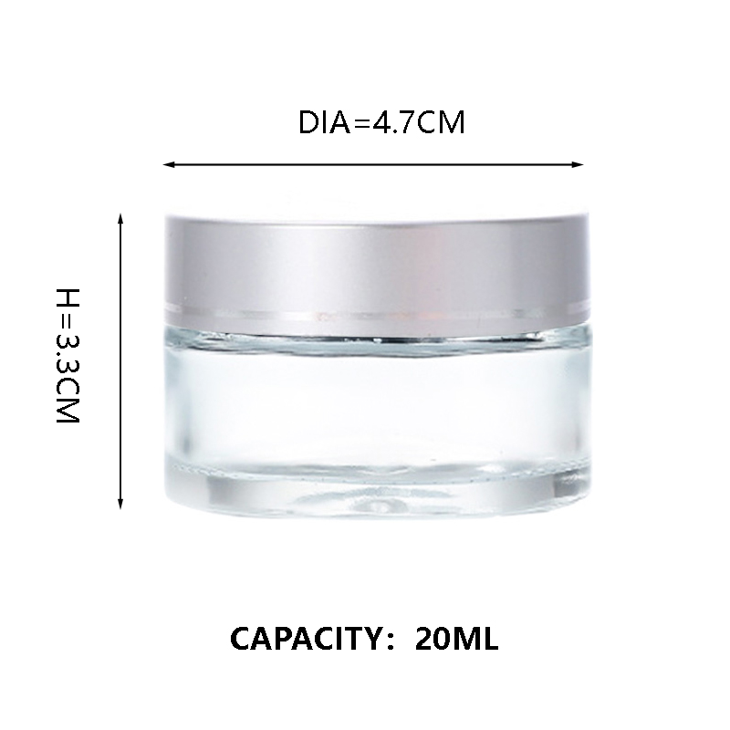 KDG Cosmetic Glass Jar Packaging 6ml 10ml 20ml 70ml Custom Empty Glass Cream Cosmetic Jars