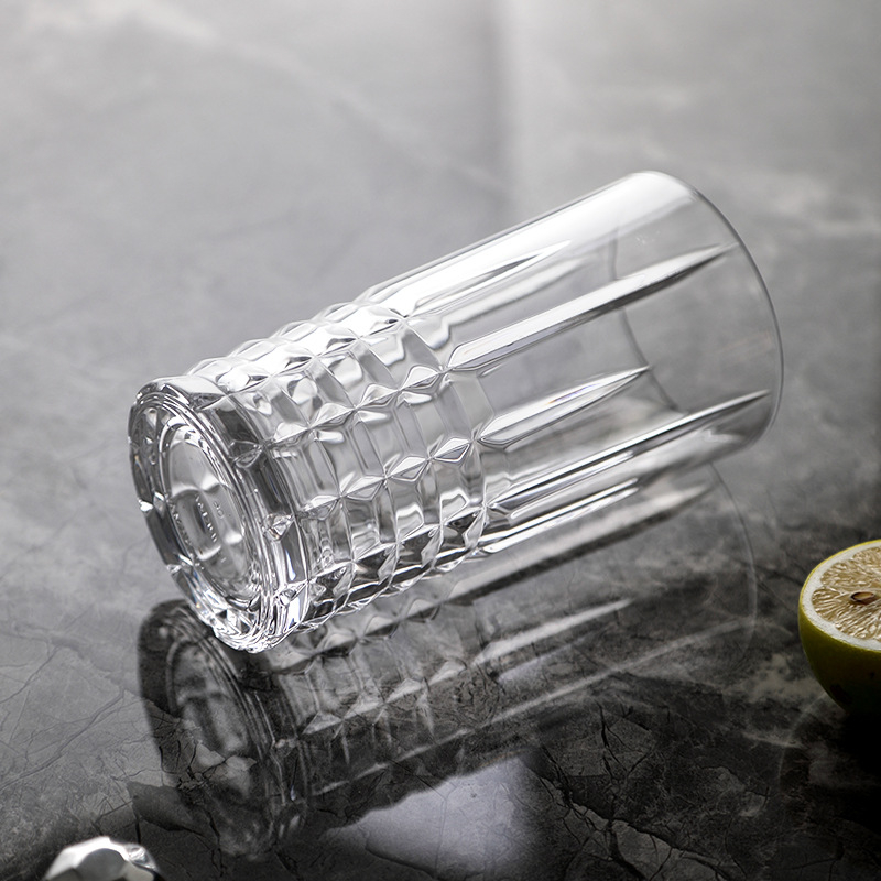 Fashioned Glass Cup 400ml Water Glass Tumblers Whiskey Beverage