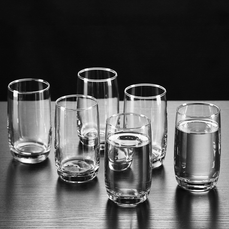 Glass Water Cup Sets 280ml Household Family Use