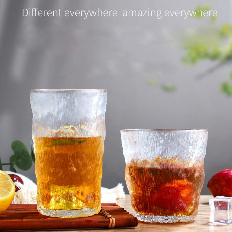 300ml Glass Beverage Water Cups Iceberg Style