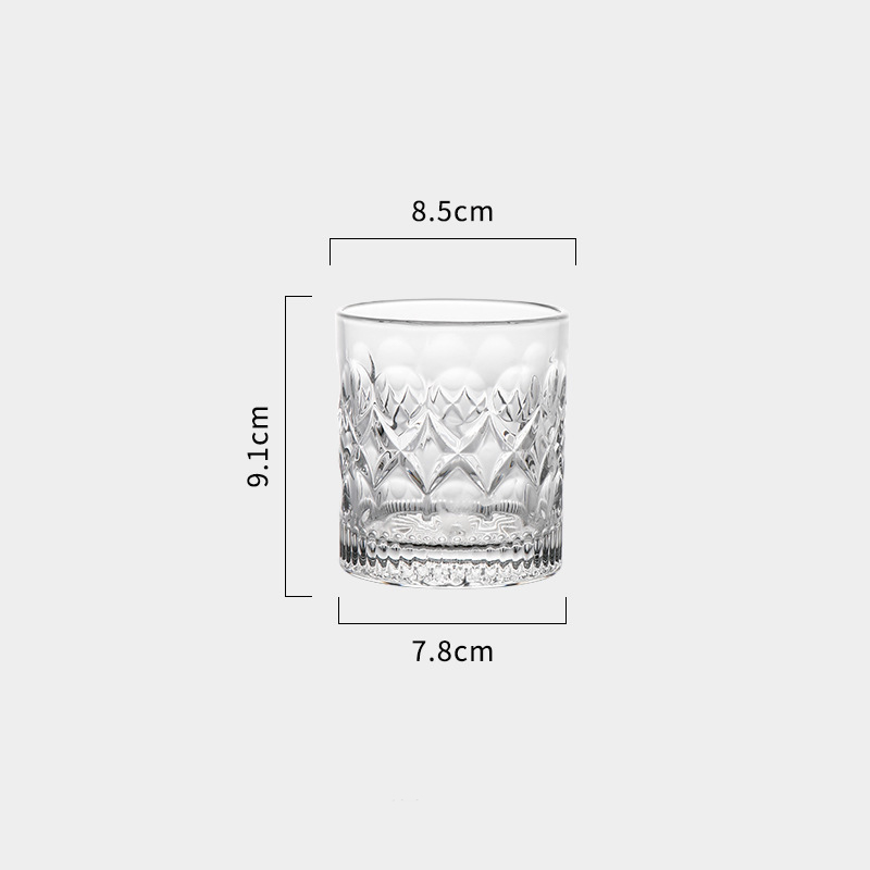 340ml Liquor Glass Cup Crystal Whisky Cups