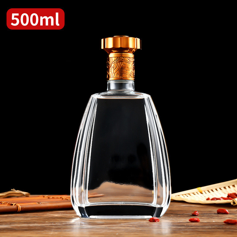 500ml Crystal Glass High Quality Wine Bottles Vodka Whisky Use