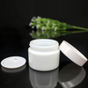 Custom Logo White Glass Cream Bottles For Cosmetic with Glass Lid
