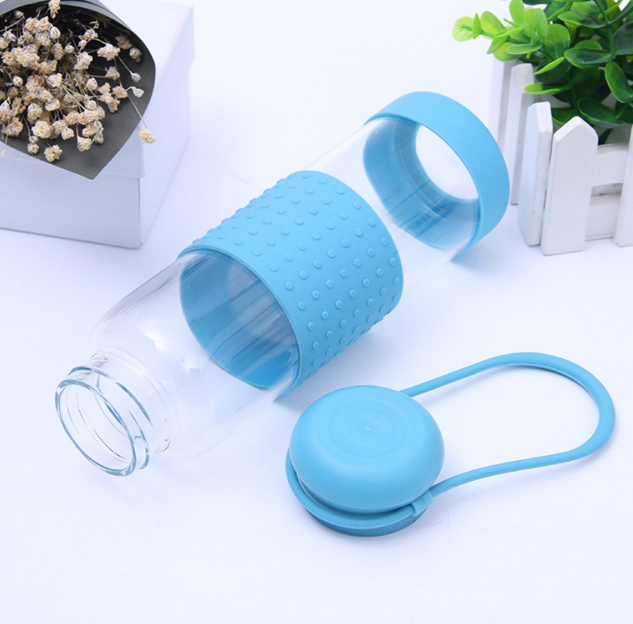 600ml Empty Glass Milk Bottles with Silicone Holder