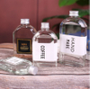 200ml 250ml Flat Shape Takeaway Portable Glass Drinking Bottles