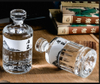 Glass Crystal 500ml Wine Bottles with Lid 