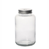 Glass Round Beverage Drinking Bottles with Screw Hole Lid
