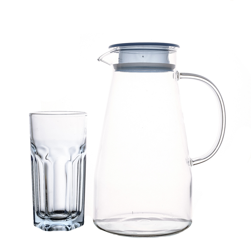 1800ml Glass Water Kettle with Small 320ml Cups Set