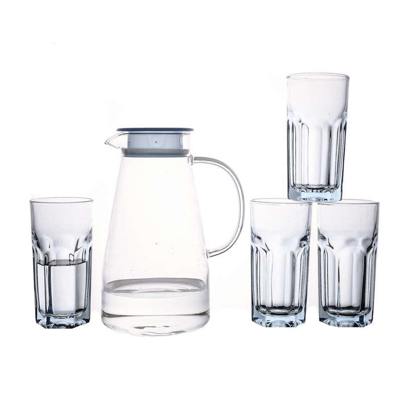 1800ml Glass Water Kettle with Small 320ml Cups Set