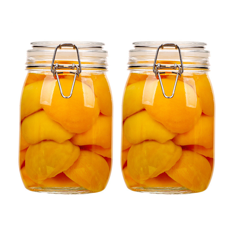 Glass Kitchenware 450ml 750ml Food Packaging Glass Jars with Sealing Top