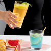 Clear Water Glass with Vertical Stripes Daily Use Coffee Mugs For Party