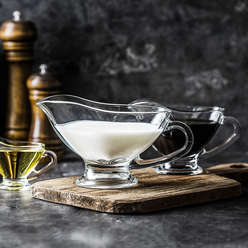 Glass Coffee Mugs 215ml Crystal Milk Glass with Handle