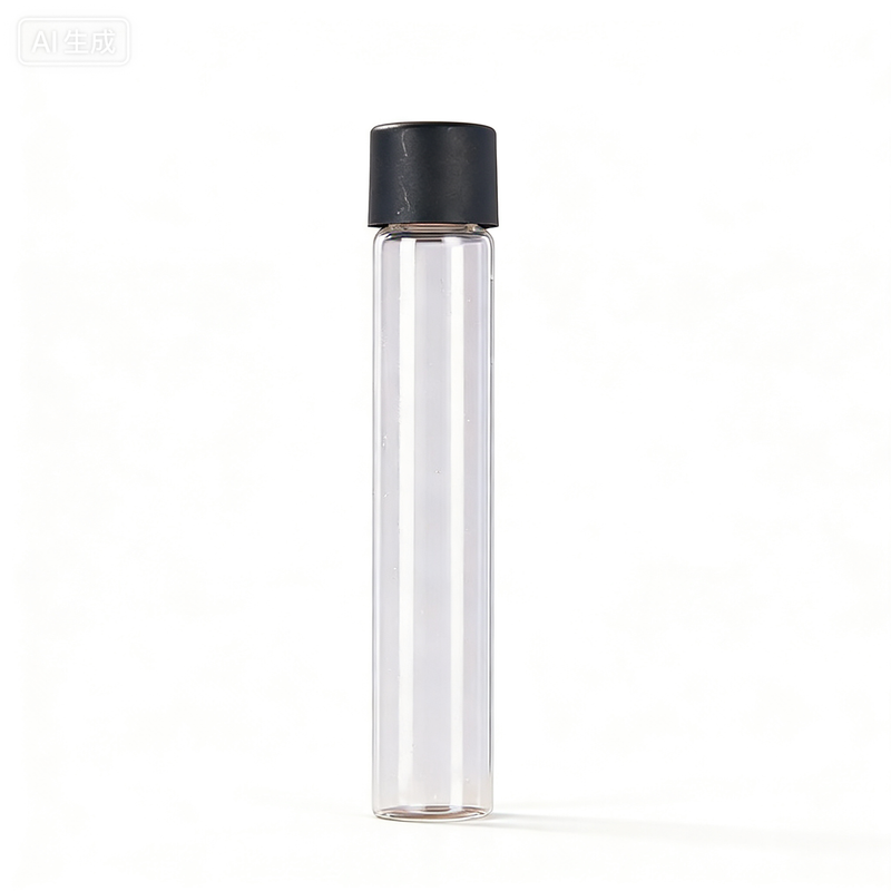 KDG transparent glass tube empty child resistant glass jar